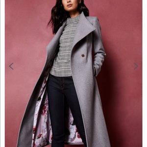 Ted Baker wrap coat camel color cashmere blend